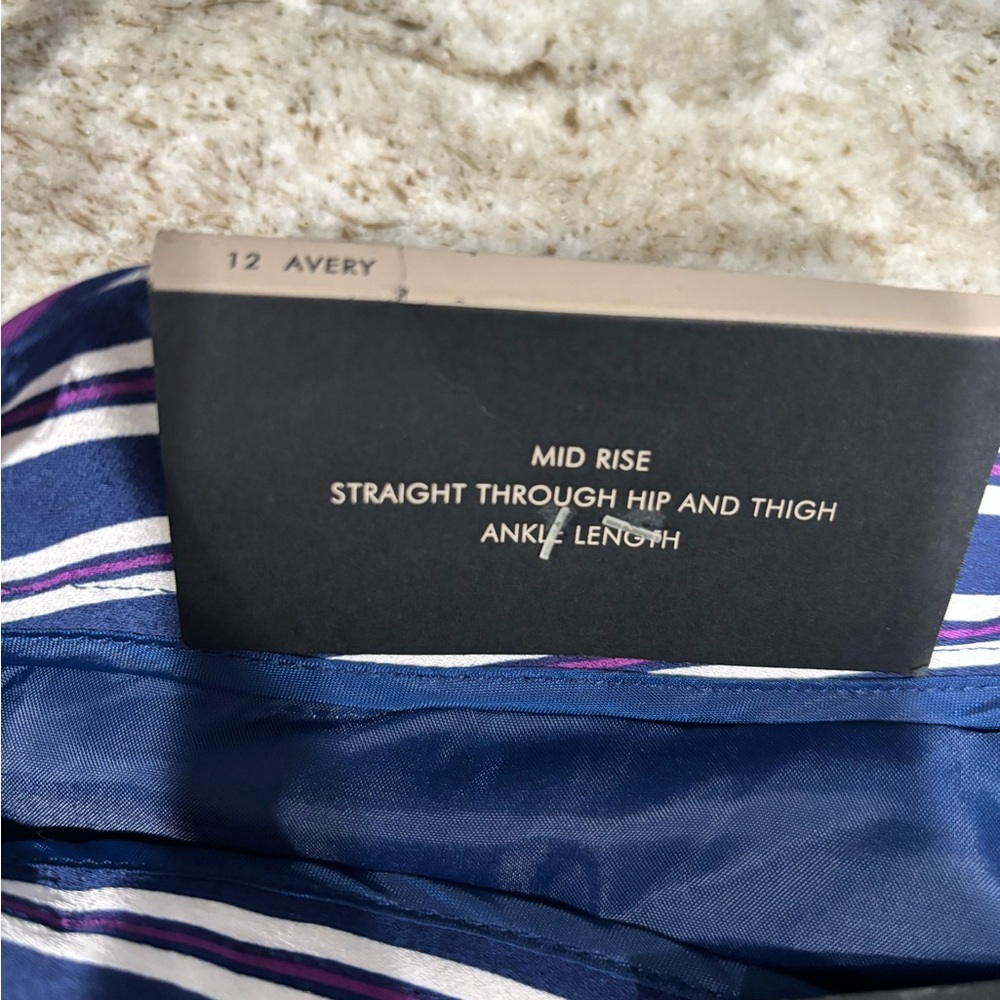 Banana Republic Blue and White Striped Shirt, Size:12, available in Petites - Picture 9 of 11